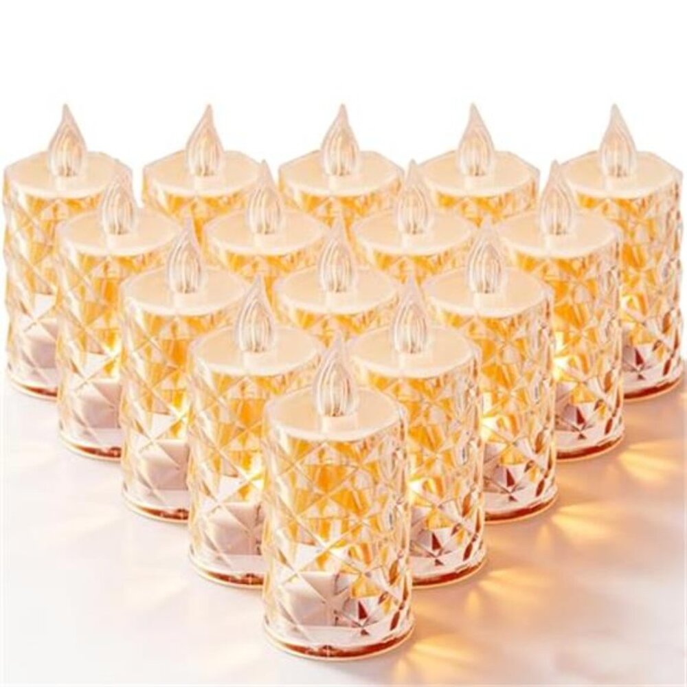 12 Pack Flameless Candles, Battery Operated with 200+ Hour Runtime, Realistic
